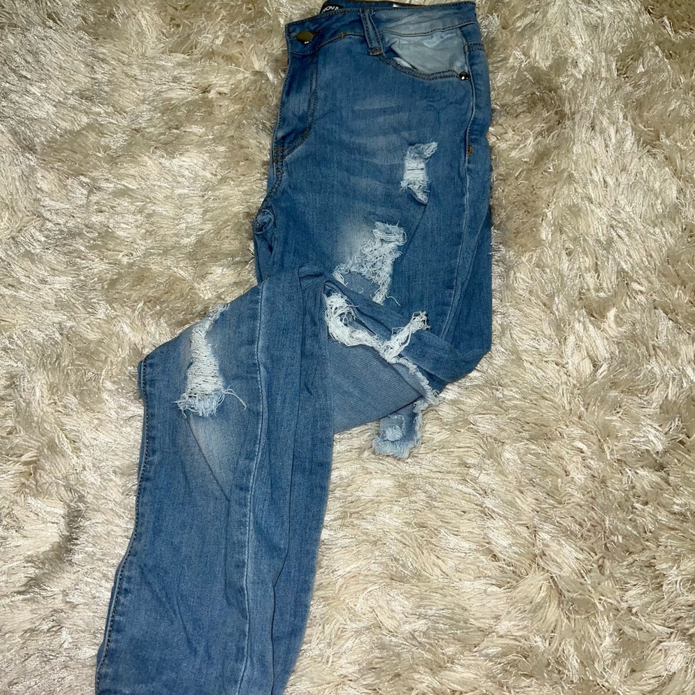 Light Blue Ripped Jeans